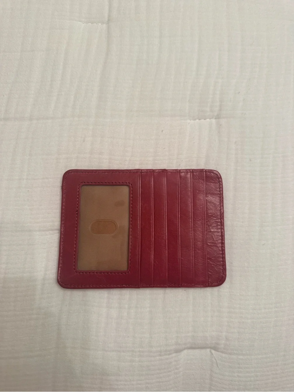 HOBO Pink Leather Zip Card Holder